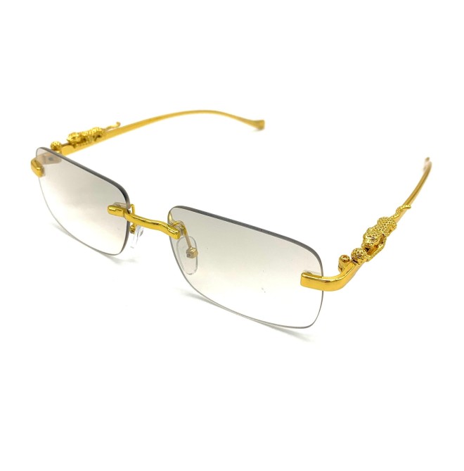 Gold Panther Frame Multi-Color Sunglasses