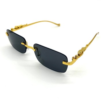 Gold Panther Frame Multi-Color Sunglasses