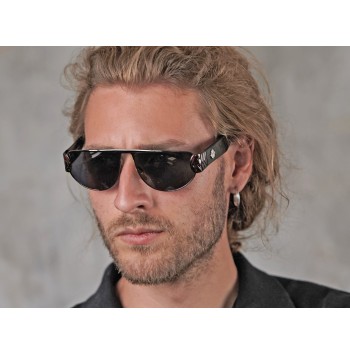 black vintage gunmetal sunglasses