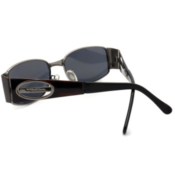 Gunmetal color rectangular sunglasses